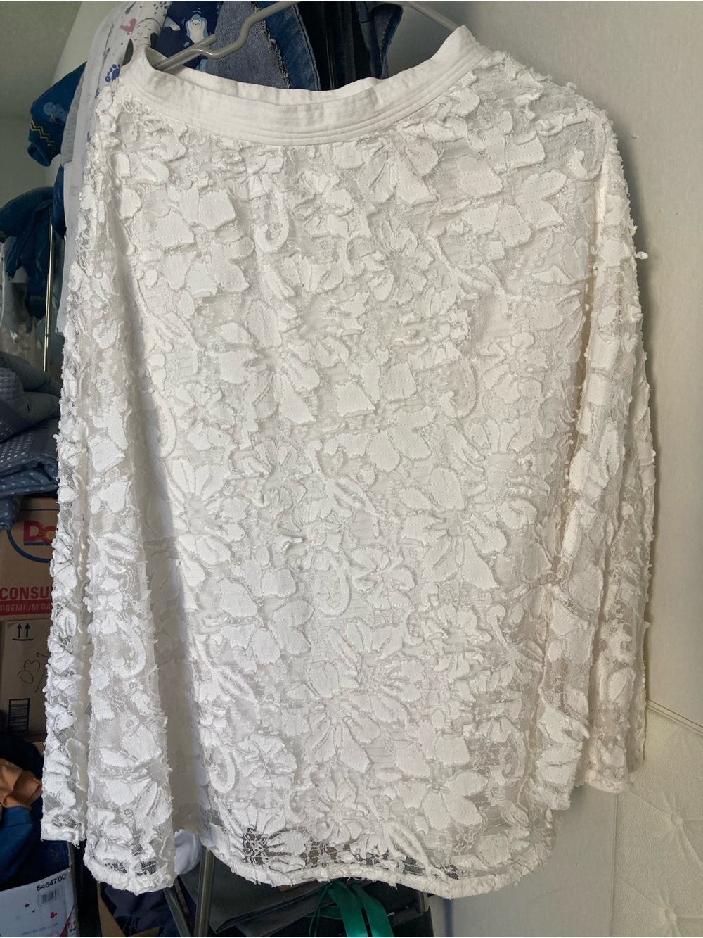 Mintcheese White Floral Lace A-Line Skirt